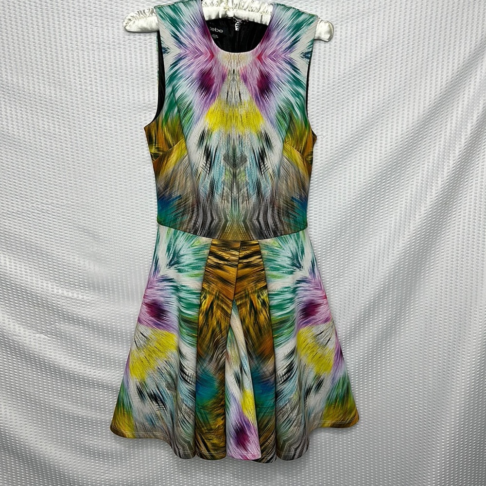bebe Dress Tie-dye Multicolor XS